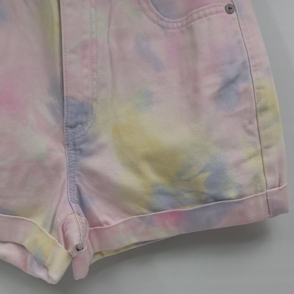 American Eagle Mom Short Pastel Tie Dye Color Denim Size 0 - Picture 2 of 8